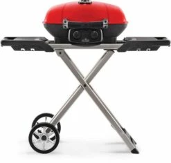 Napoleon Grills TravelQ 285X With Scissor Cart And Griddle , Propane, Red
