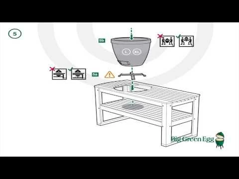 Big Green Egg Acacia Hardwood Table For Large EGG - Image 3